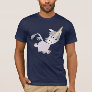 Camiseta Camisa-T de Unicórnio De Cartoon Visível