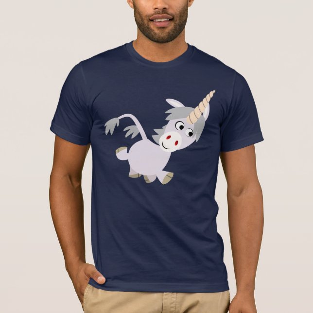 Camiseta Camisa-T de Unicórnio De Cartoon Visível (Frente)