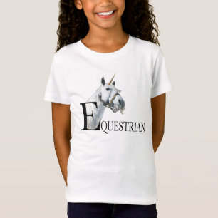 Camiseta Camisa-T de unicórnio ocular equestre 