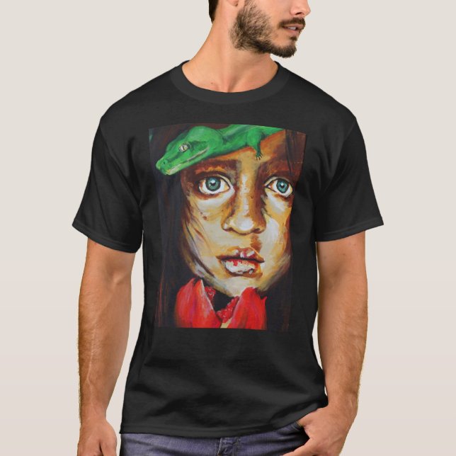 Camiseta Camisa-T de Unisex/Men - Eva e Serpente (Frente)