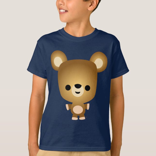 Camiseta Camisa-T De Urso-De-Caricatura Bestial (Frente)