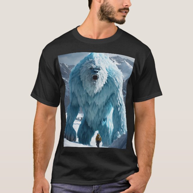 Camiseta Camisa-T de Yeti Glacial, Congelada (Frente)