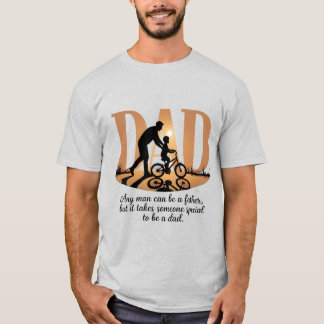 Camiseta Camisa-T dia de os pais - Ensino especial de bicic
