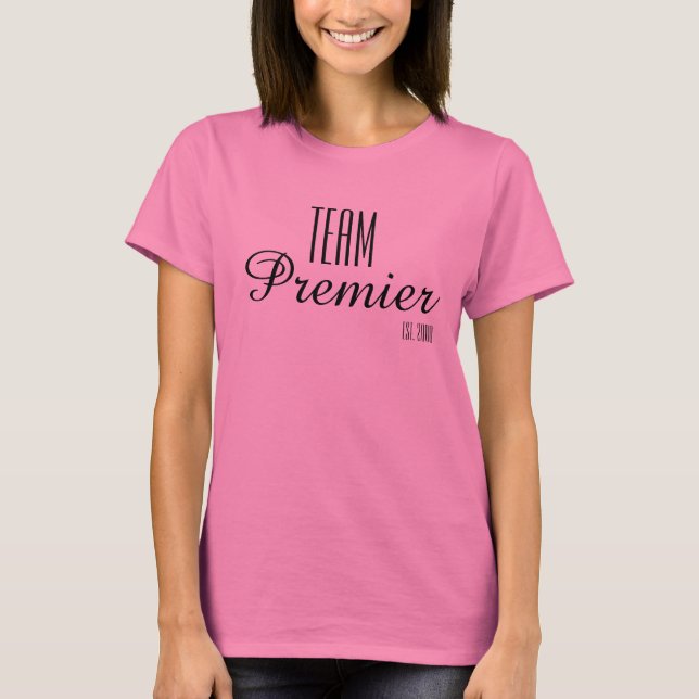 Camiseta Camisa-T do Ajustado Relaxado do Team Premier - Co (Frente)