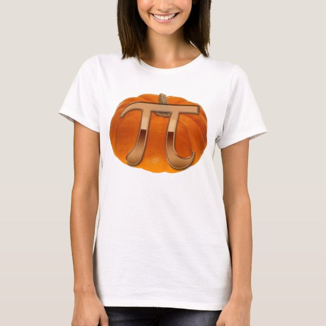 Camiseta Camisa-T do amante da matemática do Pumpkin Pi Eng (Frente)