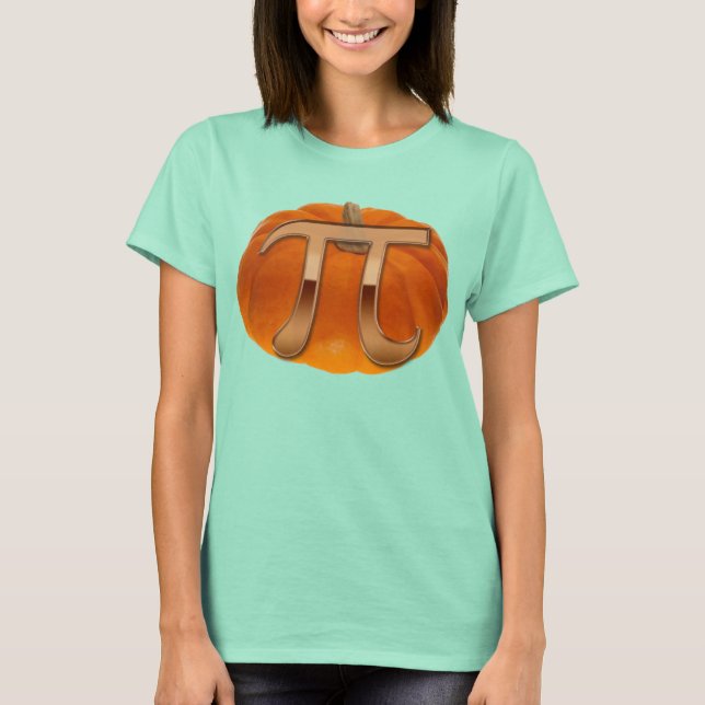 Camiseta Camisa-T do amante da matemática do Pumpkin Pi Eng (Frente)