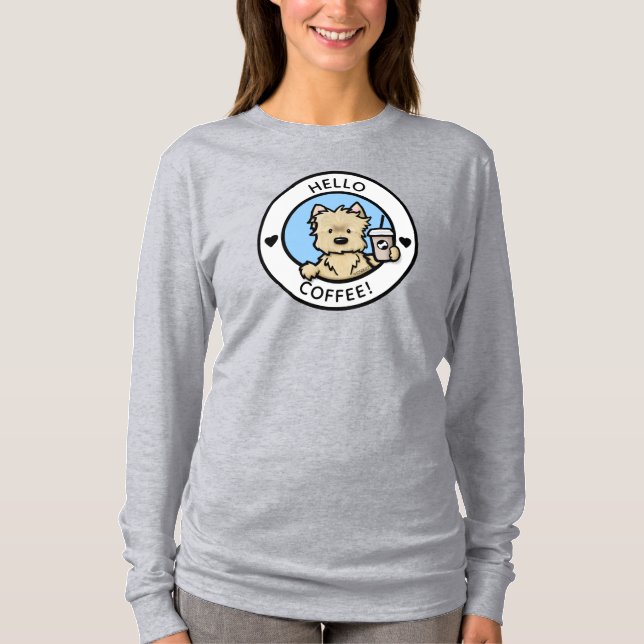 Camiseta Camisa-T do Café Cairn Terrier (Frente)