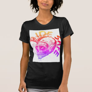 Camiseta Camisa-T do Capacete de Caveira Segura