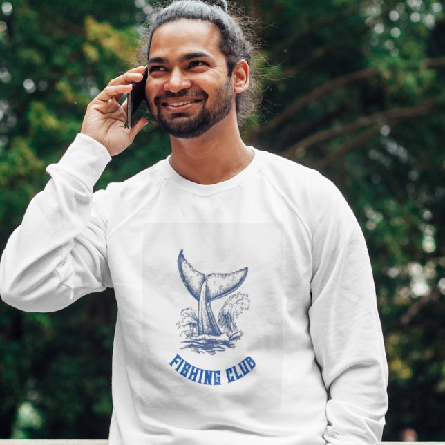 Camiseta Camisa-T do Clube de Pesca de Baleia do Mar Desenh (Criador carregado)