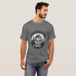 Camiseta Camisa-T do Detetive Crocodile Men - Presente Engr