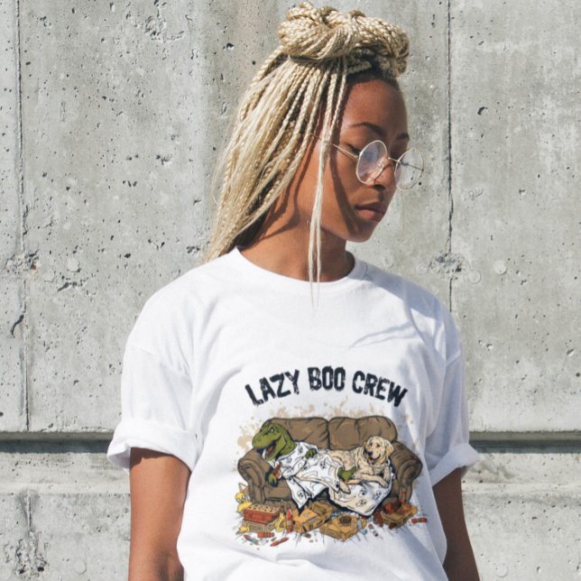 Camiseta Camisa-T do Dia das Bruxas Preguiçosa (Criador carregado)