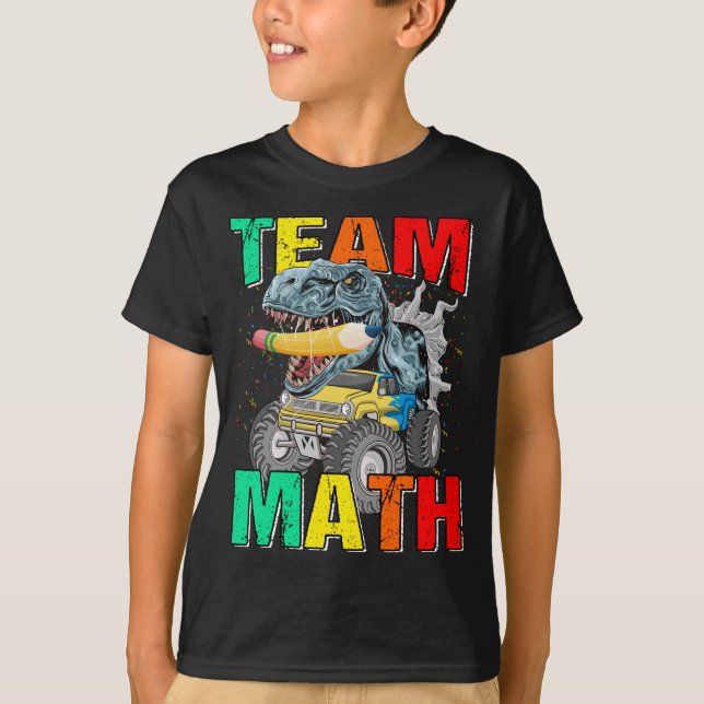 Camiseta Camisa-T do Dinossauro do Monstro de Matemática da (Frente)