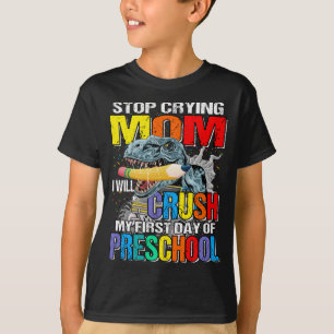 Camiseta Camisa-T do Dinossauro Monstro da Pré-escola