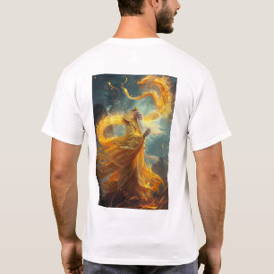 Camiseta Camisa-T do Dragão-Ouro chinês