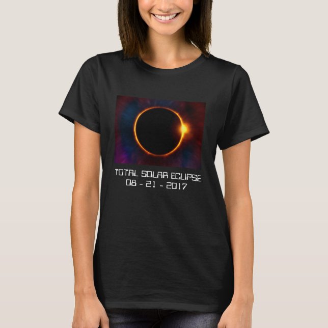 Camiseta Camisa-T do Eclipse Solar Escuro 2017 (Frente)