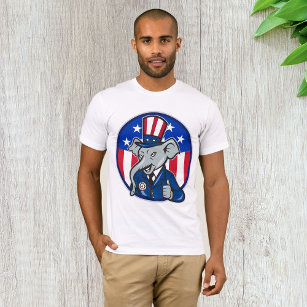 Camiseta Camisa-T do Elefante Republicano