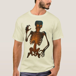 Camiseta Camisa-T do Esqueleto Brilhante - Halloween Spooky