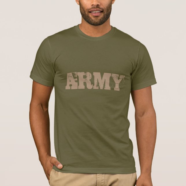 Camiseta Camisa-T do Exército Masculina (Frente)