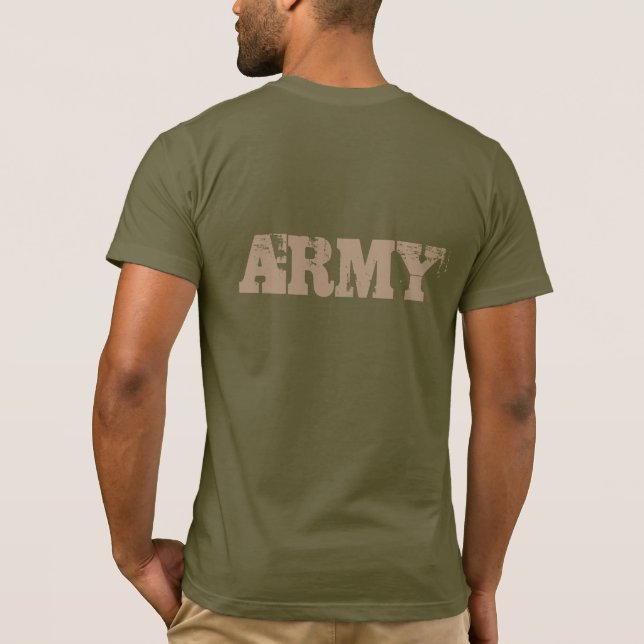 Camiseta Camisa-T do Exército Masculina (Verso)