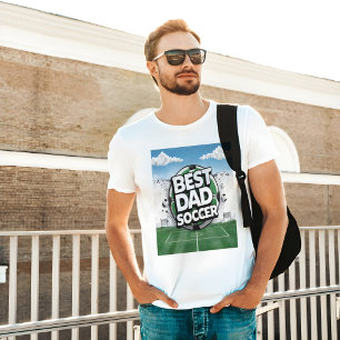 Camiseta Camisa-T do grafite de futebol do melhor Pai