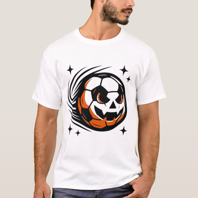 Camiseta Camisa-T do Halloween da Pumpkin - Horror suave (Frente)
