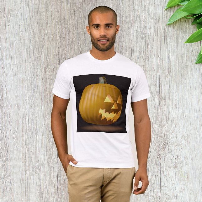 Camiseta Camisa-T do Halloween Pumpkin Lantern Mens (Criador carregado)