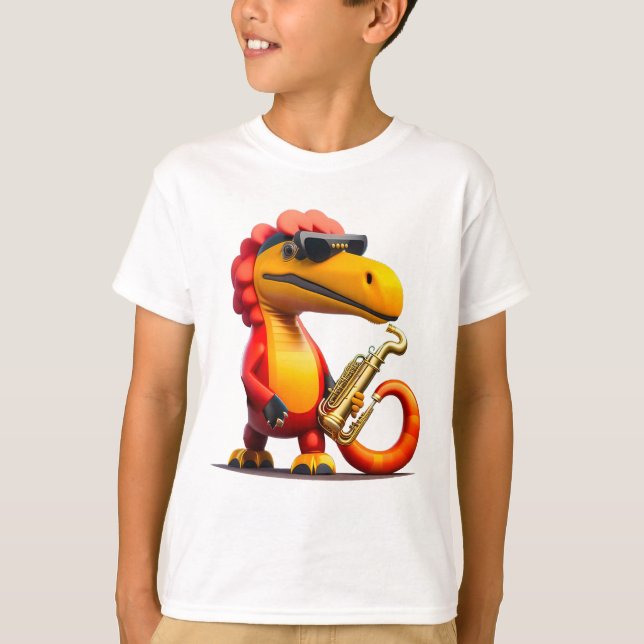 Camiseta Camisa-T do legal Dinossauro Unisex (Frente)