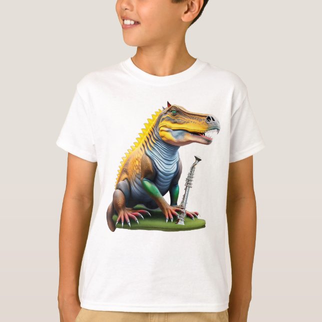 Camiseta Camisa-T do legal Dinossauro Unisex (Frente)
