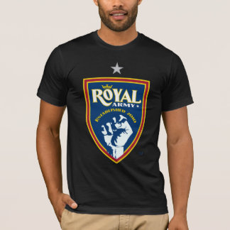 Camiseta Camisa-T do logotipo do Exército Real