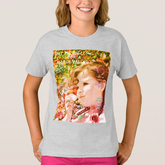 Camiseta Camisa-T do marshmallow HAMbWG (Frente)