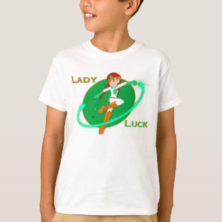 Camiseta Camisa-T do menino Lady Luck