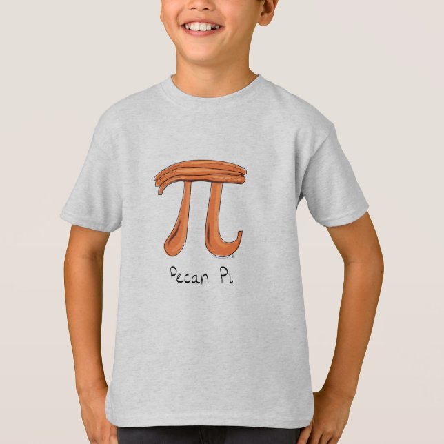 Camiseta Camisa-T do Menino Pecan Pi Cute Math Pi Day (Frente)
