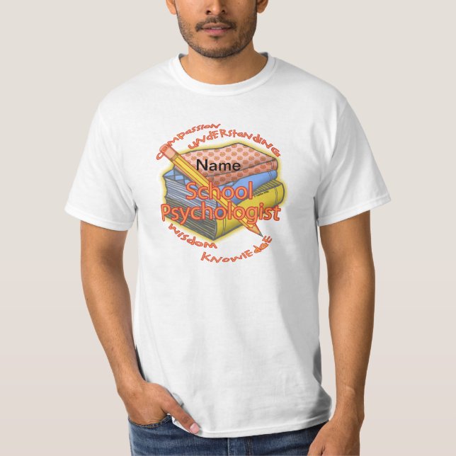 Camiseta Camisa-T do Motto, psicólogo escolar (Frente)