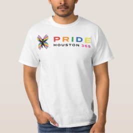 Camiseta Camisa-T do Orgulho Masculino Houston 365 - Branco