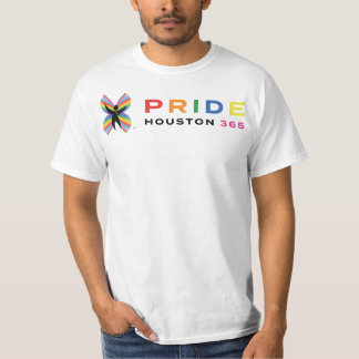 Camiseta Camisa-T do Orgulho Masculino Houston 365 - Branco