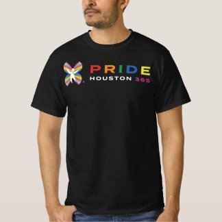 Camiseta Camisa-T do Orgulho Masculino Houston 365 - Preto