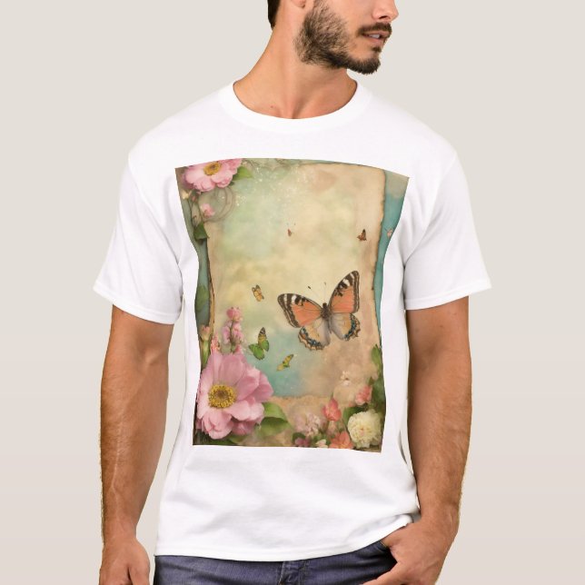 Camiseta Camisa-T do partido Vintage Garden (Frente)