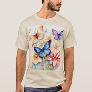 Camiseta Camisa-T do partido Vintage Garden