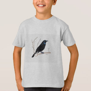 Camiseta Camisa-T do Pássaro Negro
