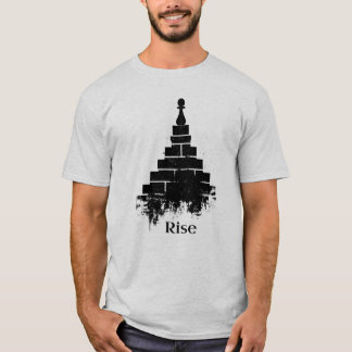 Camiseta Camisa-T do Peão de Xadrez Elevado Inspirador