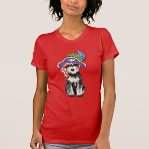 Camiseta Camisa-T do Pirata de Miniatura Schnauzer