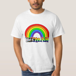 Camiseta Camisa-T do Rainbow Human LGBTQ+