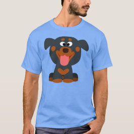 Camiseta Camisa-T do Rottweiler do Bebê de Cartoon