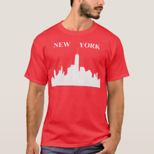 Camiseta Camisa-T do Skyline de Nova Iorque - Mens