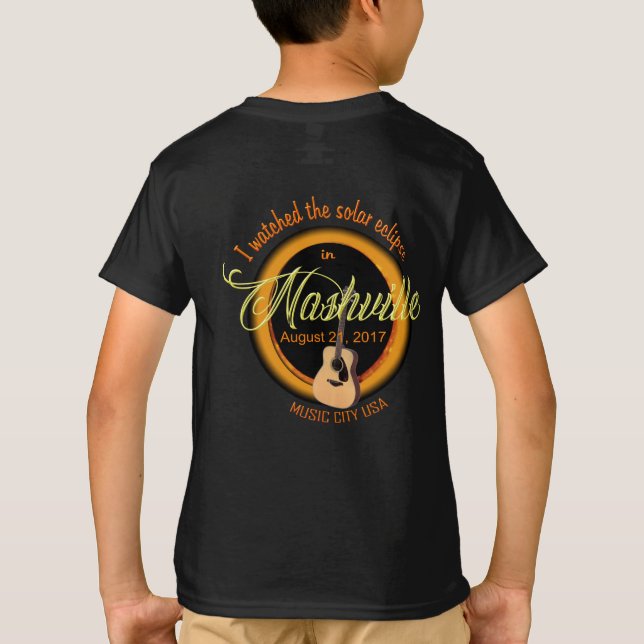 Camiseta Camisa-T do Solar Eclipse Nashville Kid (Verso)