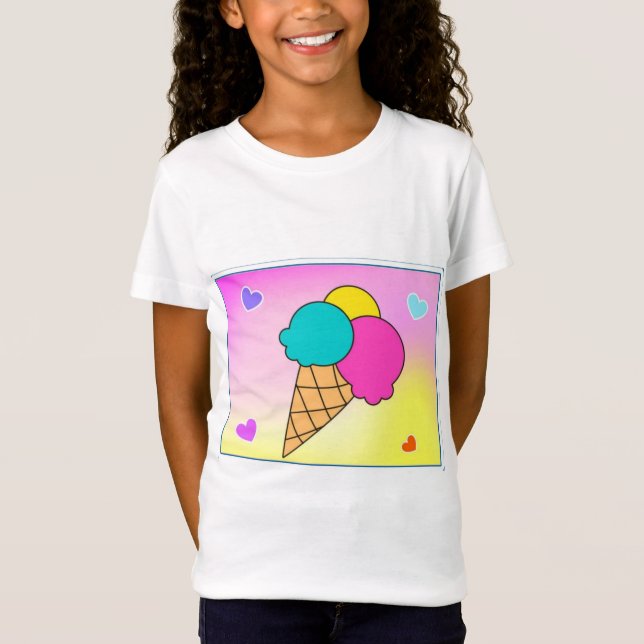 Camiseta "Camisa T do Tratamento do Sorvete Cone" (Frente)