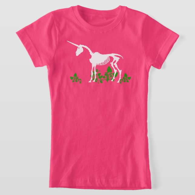 Camiseta Camisa-T do Unicorn Skeleton (Postura )