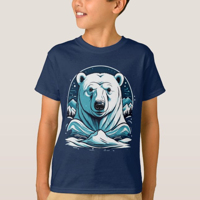 Camiseta Camisa-T do urso polar (Frente)