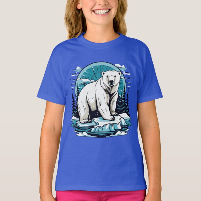 Camiseta Camisa-T do urso polar (Frente)