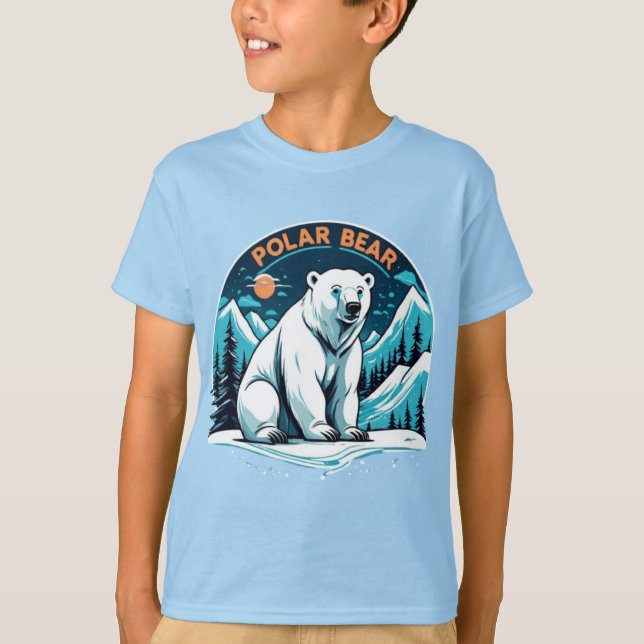 Camiseta Camisa-T do urso polar (Frente)